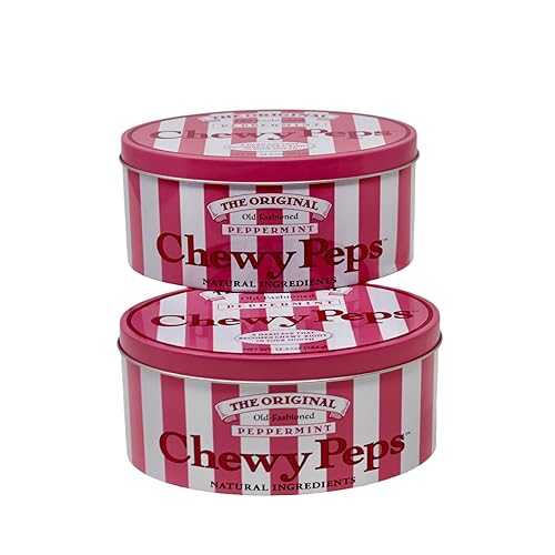 ???? ?? ?? ???? ?? ?, ?? ???? ??? ??, ??? ?GMO ?? ??? ??, 368.5g x 2, 0.73kg (2? ?) The Original Chewy Peps Peppermint Gift Tin, Handcrafted Premium Old-Fashioned Candy, Organi