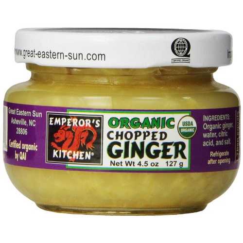 エンペラーズキッチン みじん切りジンジャー、4.5オンス (6個パック) EMPEROR'S KITCHEN Emperors Kitchen Chopped Ginger, 4.5-Ounce (Pack of 6)