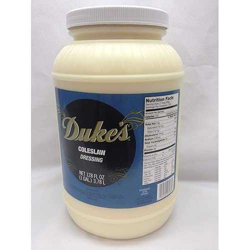 デュークス コールスロー、1 ガロン -- 1 ケースあたり 4 個。 C.F. Sauer Foods Dukes Coleslaw, 1 Gallon -- 4 per case.