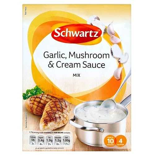 シュワルツ ガーリック、マッシュルーム、クリームソースミックス (26g) - 6個パック Schwartz Garlic, Mushroom & Cream Sauce Mix (26g) - Pack of 6