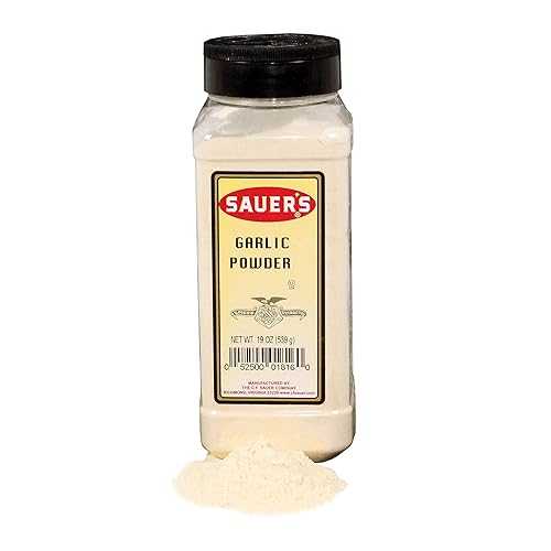 CF Sauer Foods ガーリックパウダー、19 オンス -- 1 ケースあたり 6 個。 C.F. Sauer Foods Garlic Powder, 19 Ounce -- 6 per case.