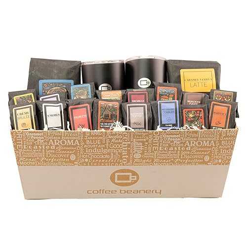 Coffee Beanery VIP Coffee Gift Basket, Light-Medium Roast Specialty Arbica Flavored Coffee & Mugs