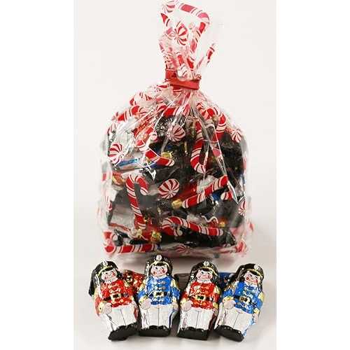 Scott's Cakes ホイル包みソリッドミルクチョコレートおもちゃの兵隊、8オンス。キャンディケインバッグ Scott's Cakes Foil Wrapped Solid Milk Chocolate Toy Soldiers in a 8 oz. Candy Cane Bag