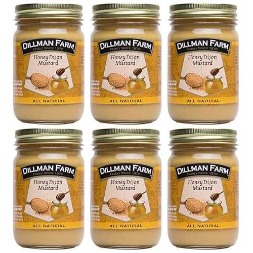?? ? ?? ?? ??, 14??(397g) (6? ?) Dillman Farm All Natural Honey Dijon Mustard - Gluten-Free, Non-GMO, Vegan, Kosher, Eco-Friendly, Preservative Free, Corn Syrup Free - Made in USA - 14oz (Pack of