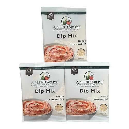 ? ??? ??? ??? ?? ???? ? ??, 28g (3? ?) A Blend Above Gourmet Food Products A Blend Above Bacon Horseradish Dip Mix, 1oz (3 Pack), Gluten-Free, No MSG, All Natural, No Preservatives, Vegetab