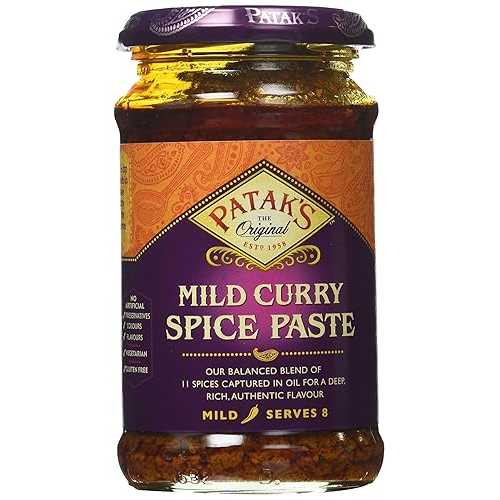 Patak's カレーペースト マイルド、10 オンス ジャー (6 個パック) Patak's Curry Paste Mild, 10-Ounce Jars (Pack of 6)