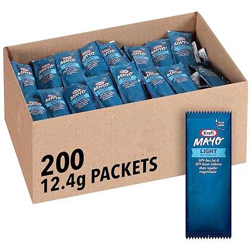 クラフト マヨ ライト マヨネーズ シングルサーブ パケット (0.44 オンス パケット、200 個パック) Kraft Mayo Light Mayonnaise Single Serve Packet (0.44 oz Packets, Pack of 200)