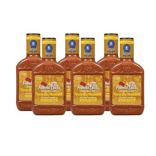 ???? ??? BBQ ?? ??? ????, 17.5000?? (6? ?) Famous Dave's - 6 pck, Georgia Mustard BBQ Sauce (105 oz.)
