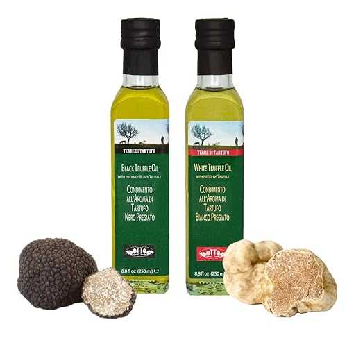 ??? ? ?? ??? ?? ?? White and Black Truffle Olive Oil Combo | Terre di Tartufo | Versatile Condiments for Any Gourmet Dish | 8.4 fl oz (250ml) - Pack of 2 8,648円