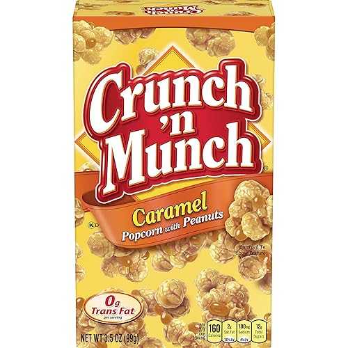 CRUNCH 'N MUNCH ピーナッツ入りキャラメルポップコーン、3.5 オンス (12個入り) CRUNCH 'N MUNCH Caramel Popcorn with Peanuts, 3.5 oz. (Pack of 12)