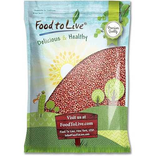? ? ??? ?, 15??? Food to Live - Adzuki Beans, 15 Pounds Whole Dried Azuki Beans (Red Mung Beans), Raw, Vegan, Kosher, Sproutable, Bulk. Rich in Minerals, Dietary Fiber and Protein.｜Glomarket