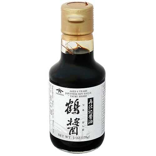 ヤマロク醤油 Pure Artisan ダークスイート ジャパニーズプレミアムグルメ樽熟成 4 年醤油「鶴美仕法」、5oz (148ml)、(2 本パック) Yamaroku Shoyu Pure Artisan Dark Sweet Japanese Premium Gourmet Barrel Aged 4 Year Soy Sauce \