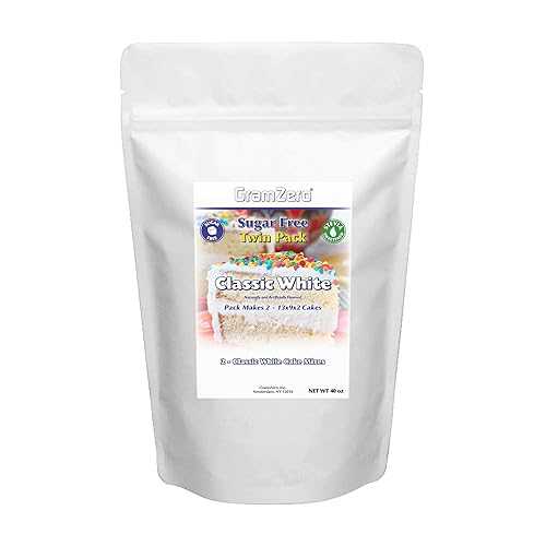 ???? ??? ??? ??? ?? 2? ?, 13x9x2 ??? 2? ??, ???? ??? GramZero White Sugar Free Cake Mix 2-Pack, Makes 2-13x9x2 Cakes, Stevia Sweetened