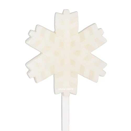 ??? ???? ?? ?? ? ?? ?? ??, ??, 24?, ?? ?? ? ??? ??? ??? Sparko Sweets Frosty White Snowflakes Lollipops, Peach Flavor, Made in USA, 2.25\