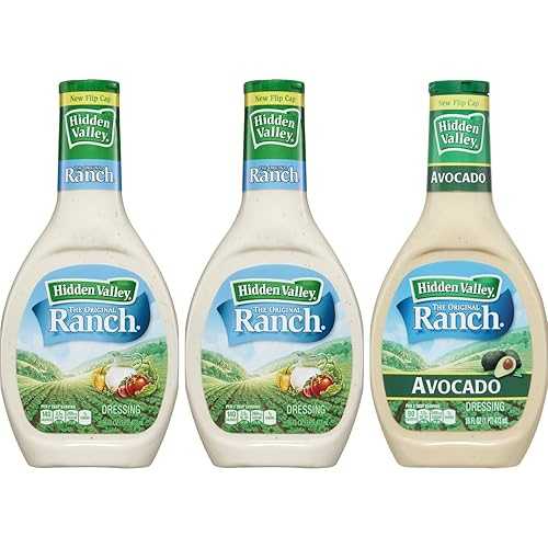 Hidden Valley オリジナルランチドレッシング、オリジナルとアボカド - 16 オンスボトル - 3 パック Hidden Valley Original Ranch Dressings, Original and Avocado - 16 Ounce Bottle - 3 Pack