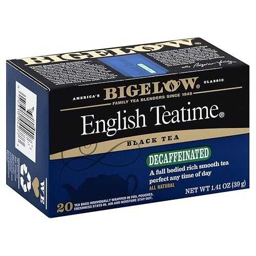 ?elow ? ???? ???? ??? ??, ???? ?, 20?? ?? (6? ?), ? 120? ?? Bigelow Tea Bigelow Decaffeinated English Teatime Tea, Black Tea, 20 Count (Pack of 6), 120 Tea Bags Total