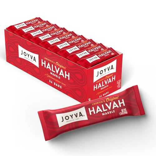 Joyva Halvah - Marble, 1.75oz Pack of 36 | A Delicious Sesame Treat | Dairy Free, Gluten-Free & Kosher Parve | Handcrafted in Brooklyn