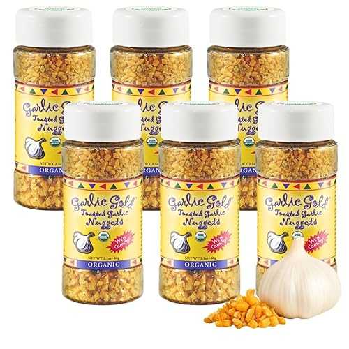 ?? ??, ??? ??? ?? ??, ?? ?? ??? ??, ?? 2.1?? ??? ? (6? ?) Garlic Gold Toasted Nuggets, Crunchy Roasted Garlic Seasoning, USDA Certified Organic Salad Topper, Keto Paleo Friendly (2.