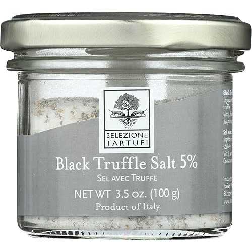 Selezione Tartufi 5% 黒トリュフ ソルト、3.5 オンス Selezione Tartufi 5% Black Truffle Salt, 3.5 Ounce