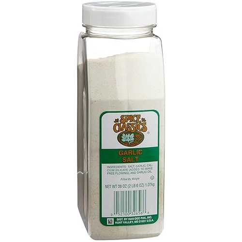 Spice Classics ガーリックソルト、38 オンス キャニスター (3 個パック) Spice Classics Garlic Salt, 38-Ounce Canisters (Pack of 3)