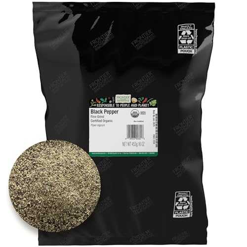 フロンティア コープ 有機ブラックペッパー (細挽き) 1ポンド Frontier Co-op Organic Black Pepper (Fine Grind) 1lb