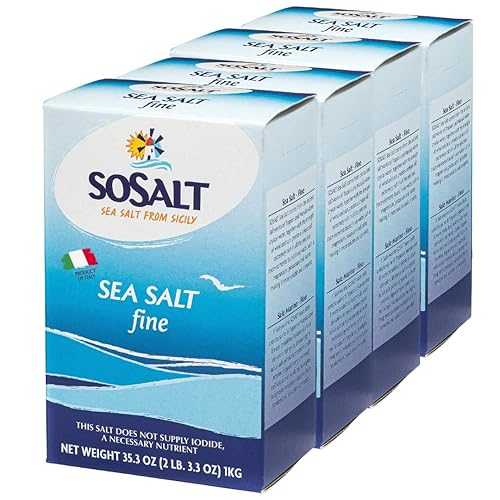 ???? ?? ??, ?? ??, 2.2??? (4? ? ?) SOSALT DAL MARE DI TRAPANI Fine Natural Sea Salt, 4 pack x 1 kg (35.3 oz), Sicilian Sea Salt, Mediterranean Salt, Sicily, Italy