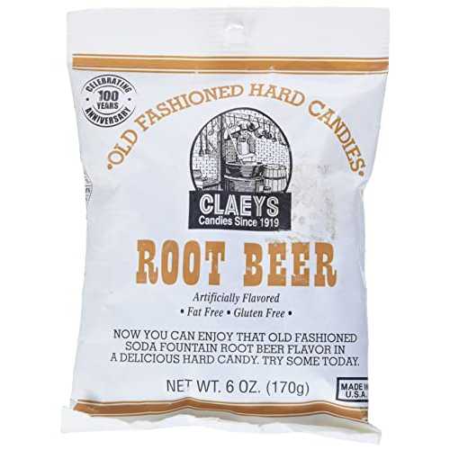 Claey's ルートビアドロップ、6 オンスパッケージ (12 個パック) Claeys Claey's Root Beer Drops, 6-Ounce Packages (Pack of 12)