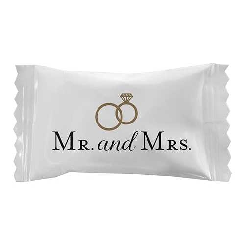 Hospitality Mints のパーティースイーツ Mr. & Mrs. Buttermints、7 オンスバッグ (6 個パック) Party Sweets By Hospitality Mints Mr. & Mrs. Buttermints, 7-Ounce Bags (Pack of 6)