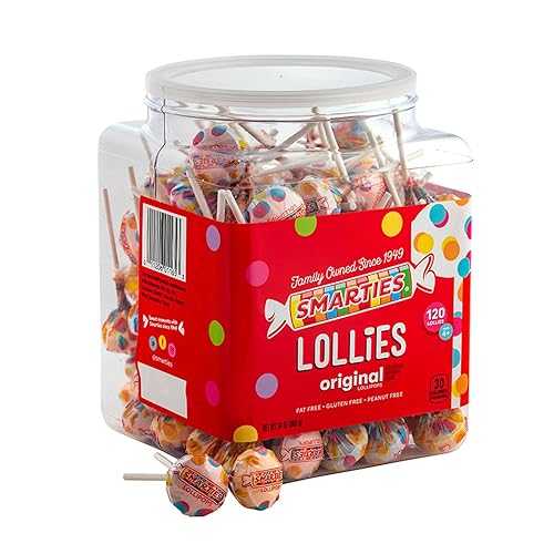???? ??, ????, 120??, 34?? Smarties Lollies - Gluten Free, Peanut Free, Fat Free Assorted Fruity Flavors Lollipops - Low Calorie Perfect for Birthdays, Parties - Made by US Candy Company Since 1949 - 3 6,240円