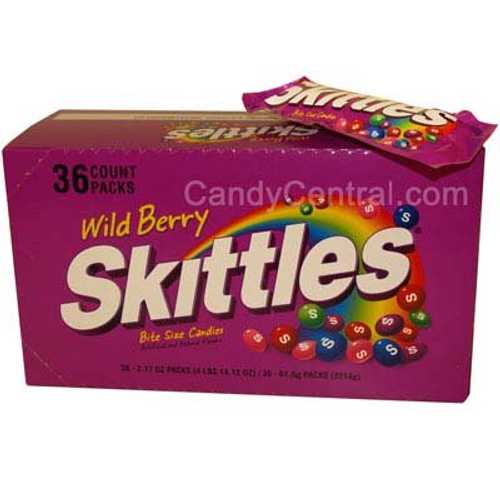 ???? ??? ?? (36??) Skittles Wild Berry Fruity Candy Singles (2.17 Ounce, 36ct.)