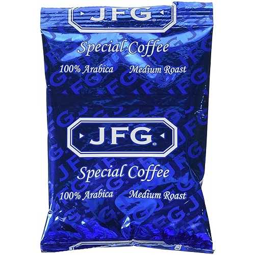 JFG 100 アラビカ コーヒー スペシャル ブレンド、1.75 オンス - 1 ケースあたり 72 個。 Reily Foods JFG 100 Arabica Coffee Special Blend, 1.75 Ounce - 72 per case.