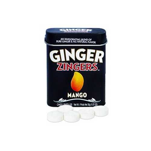 ジンジャー ジンジャー マンゴー 1.07オンス (12パック) Ginger Zingers Mango 1.07oz (12-pack)