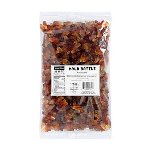 ?? ? ?? - ?? 5??? Kervan Candy Bebeto Cola Bottles - Soft & Sweet Gummy Candy Bulk for Kids, Gift Snacks and Parties - Kervan Cola Bottle Gummies Big Party Size Bag (5 lbs)