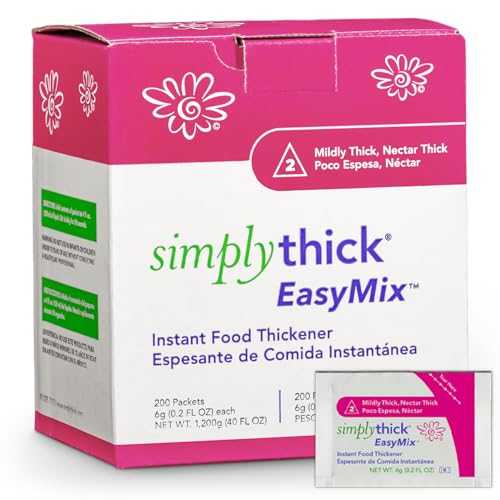 SimplyThick EasyMix / 200 Count of 6g Individual Packets / Gel Thickener for those with Dysphagia & Swallowing Disorders / Creates An IDDSI Level 2 Mildly Thick (Nectar Consistency) Simply Thick SimplyThick EasyMix / 2