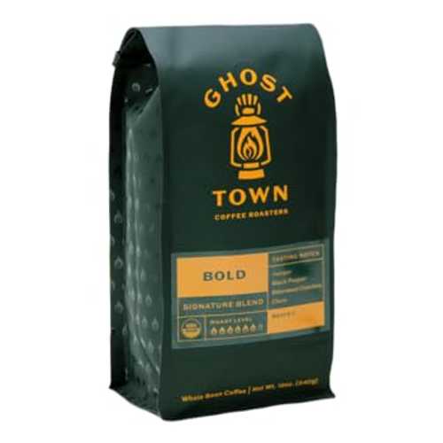 Ghost Town Coffee Roasters「ボールドブレンド」ダークローストオーガニック全粒コーヒー - 5ポンドバッグ GoCoffeeGo Ghost Town Coffee Roasters \