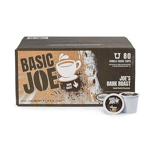ベーシックジョー 80 カウント 100% アラビカ ダークロースト シングルサーブ コーヒー ポッド K カップ キューリグ ブルワー用 Basic Joe 80-Count 100% Arabica Dark Roast Single Serve Coffee Pods for K-Cup Keurig Brewers