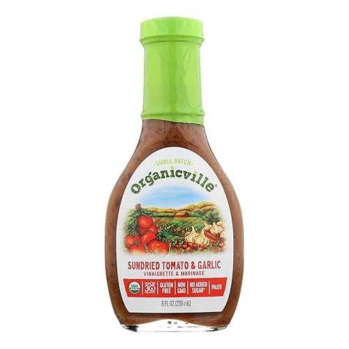 Organicville Sun Dried Tomato and Garlic Vinaigrette 8 Ounces (Case of 6) 10,962円