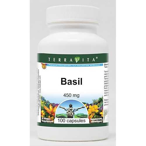 バジル - 450 mg (100 カプセル、ZIN: 511888) Terravita Basil - 450 mg (100 Capsules, ZIN: 511888)
