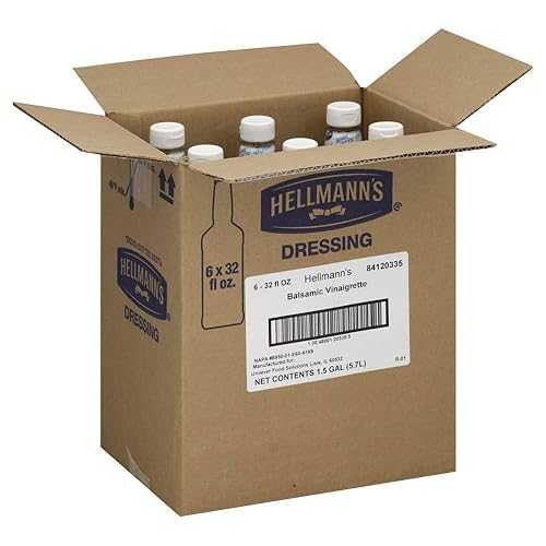 ヘルマンズ バルサミコ ビネグレット ドレッシング、32 オンス -- 1 ケースにつき 6 個。 HELLMANN'S Hellmanns Balsamic Vinaigrette Dressing, 32 Ounce -- 6 per case.