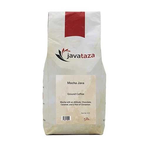 モカ ジャワ グラウンド コーヒー 5ポンド - 公正に取引され、自然の日陰で栽培 Javataza Mocha Java Ground Coffee 5lb. - Fairly Traded, Naturally Shade Grown