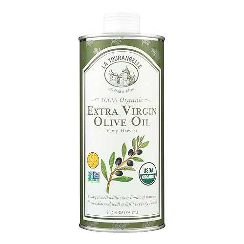 La Tourangelle オーガニック エクストラ バージン オリーブ オイル、25.4 液量オンス - 1 ケースあたり 6 個。 La Tourangelle Organic Extra Virgin Olive Oil, 25.4 Fluid Ounce - 6 per case.