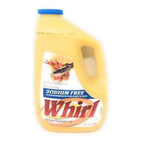 Whirl ナトリウムフリー バター風味植物油、1 ガロン VORAGA Whirl Sodium Free Butter Flavor Vegetable Oil, 1 Gallon
