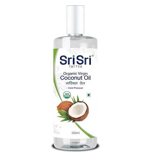 Sri Sri Tattva オーガニック バージン ココナッツ オイル (200ml x 2 パック) Sri Sri Tattva Organic Virgin Coconut Oil, (200ml x Pack of 2)