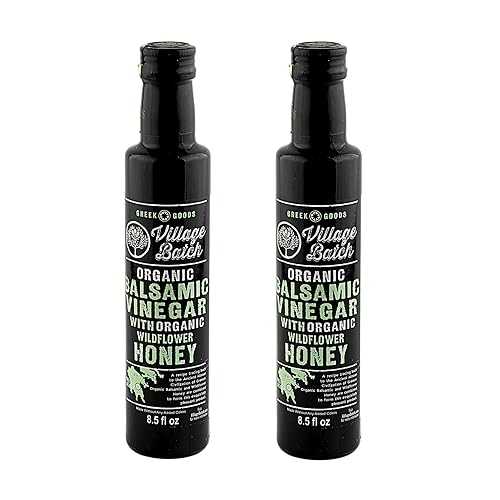 ヴィレッジバッチ バルサミコ酢 オーガニック 生有機ワイルドフラワー蜂蜜入り ギリシャドレッシング バルサミコ酢ドレッシング (2個パック) VILLAGE BATCH Balsamic Vinegar Organic With Raw Organic Wildflower Honey Greek Dressing Balsamic Vine