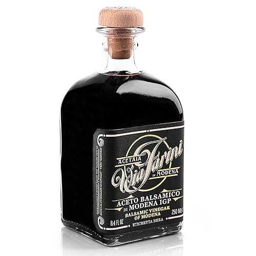 ?? ??? ?? ?? ??? ???? ? ??? IGP ?? ?? ???? ??? ?? 8.45?? ?? Via Farini Black Label Aceto Balsamico Di Modena IGP Aged (12 Years) Artisan Italian Balsamic Wine Vinegar 8.45 Fl Oz