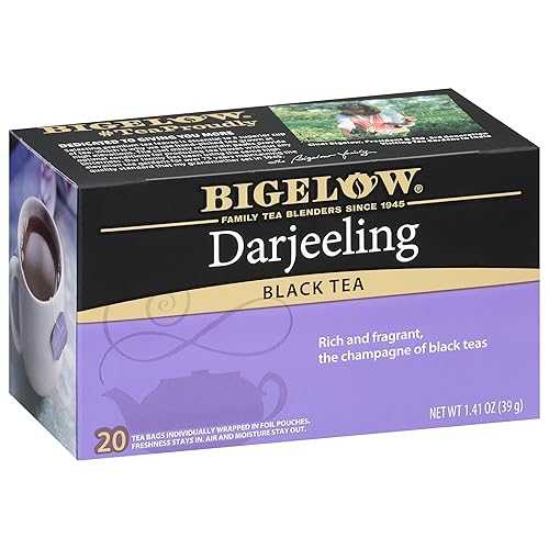 ?elow ? ??? ?? ?, ??? ??, 20?? (6? ?), ? 120 ?? Bigelow Tea Darjeeling Black Tea, Caffeinated Tea, 20 Count Box (Pack of 6), 120 Total Tea Bags