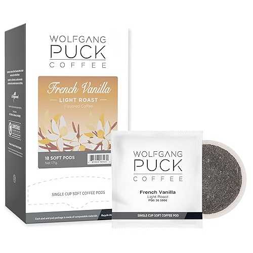??? ? ??, ??? ??? ?, 9.5?? ?, 18?? (3?) Wolfgang Puck Coffee, French Vanilla, 9.5 Gram soft Pods, 18 Count (Pack of 3)