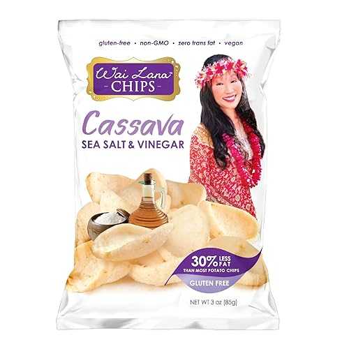 ?? & ?? ??? ? | ??? ??, ??, 3?? (6? ?) (?? ??) Cassava Chips Sea Salt and Vinegar (6 Pack of 3 Ounce Individual Bags) - Gluten Free, Non-GMO, Vegan, Zero Trans Fats ? Wai Lana