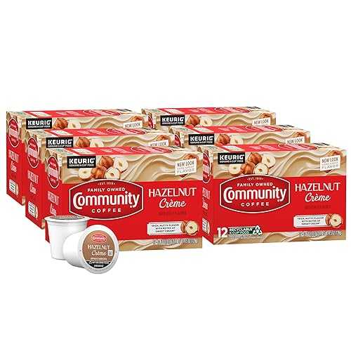 ???? ?? ??? ???? ? 72?? ?? ??, ??? ???, ??? 2.0 K-? ??? ??, 12?? (6? ?) Community Coffee Hazelnut Creme Flavored 72 Count Keurig K-Cup Coffee Pods, Medium Roast, 12 Count (Pac