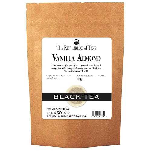 50? ?? (1?), ? ???? ?? ? ??? ??? ??, 50? ??, ???? ??? ?? ??? ??? The Republic of Tea - Vanilla Almond Black Tea, 50 Tea Bags, Unique Blend Of Vanilla And Almond Tea